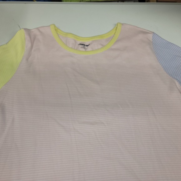 Lands' End 3X Pastel Striped Short Sleeve T Shirt Plus Size Tee Top - Picture 1 of 2